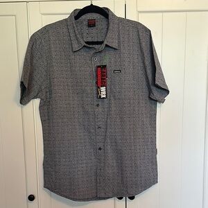 NWT. Men's Gray Short Sleeve Shirt